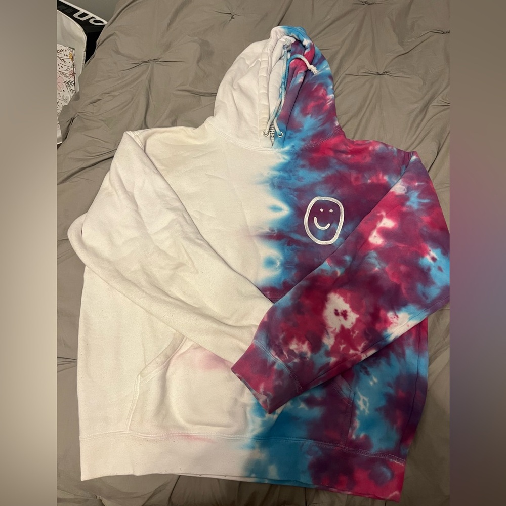 Happiness Project tie dye hoodie